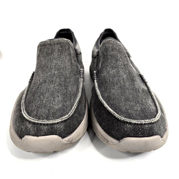 Skechers Relaxed Fit Creston Moseco Slip-On Charcoal Canvas Shoes Men's Size 12 - Picture 3 of 10